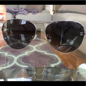 Chanel Pilot Summer Sunglasses Silver/Gray